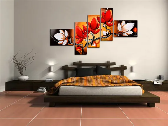 Модульная картина "Ветка сакуры"