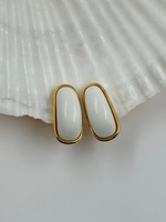 Клипсы с белыми вставками Monet