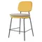 Стул полубарный pea, велюр, желтый/бежевый