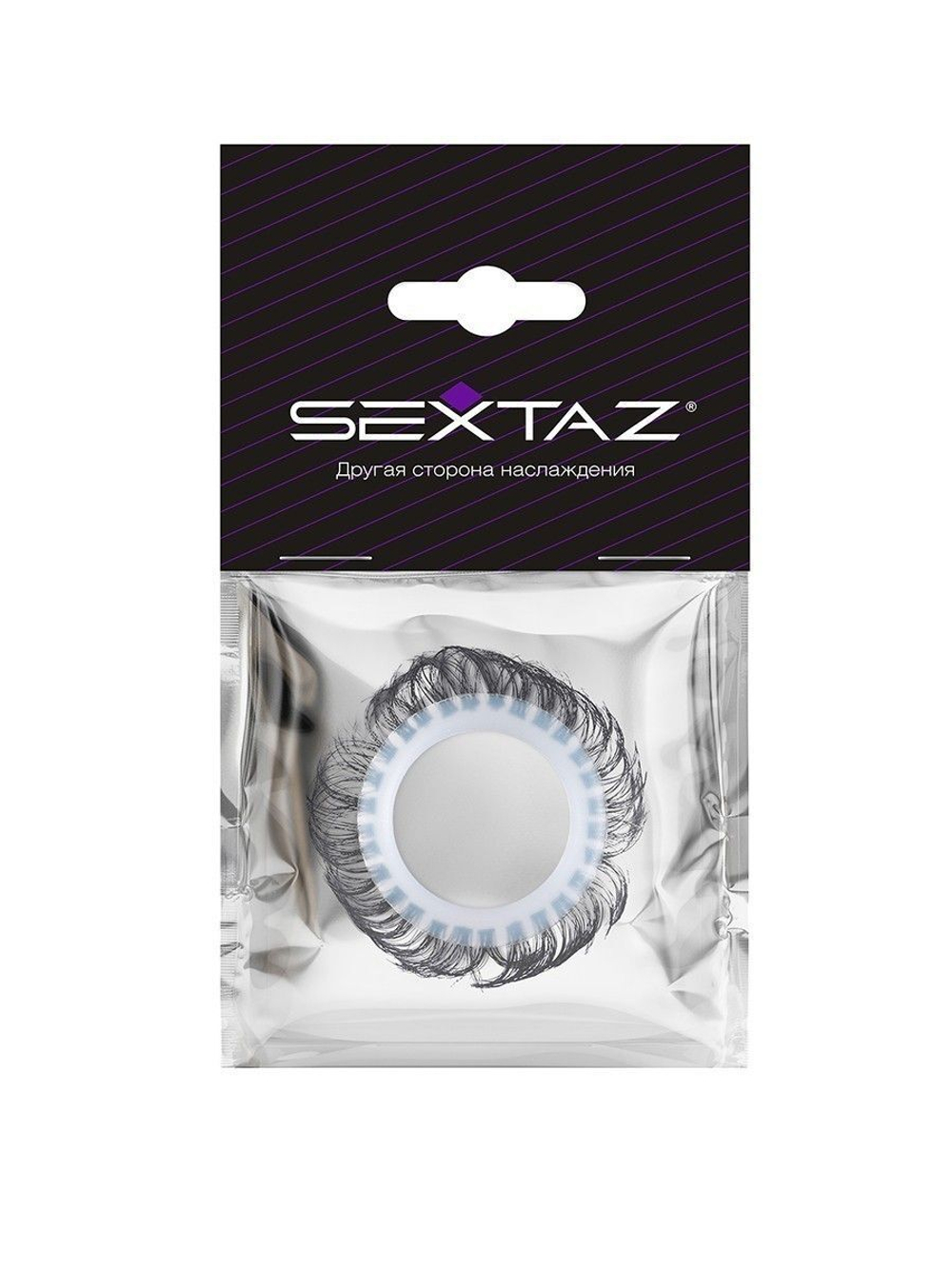 Эластичное эрекционное колечко с черными «ресничками»