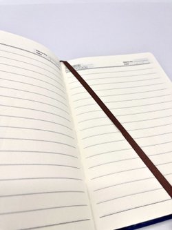 Блокнот 128 л А5 линейка мельница синий (7675-4)