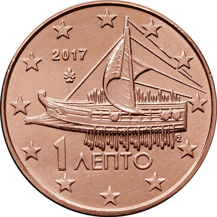 1 евроцент 2017 Греция (1 euro cent)