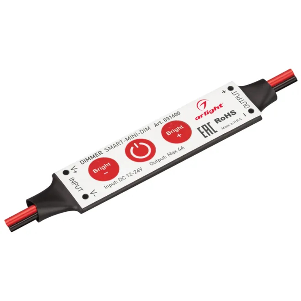 Диммер SMART-MINI-DIM (12-24V, 1x4A) (Arlight, IP20 Пластик, 5 лет) 031600