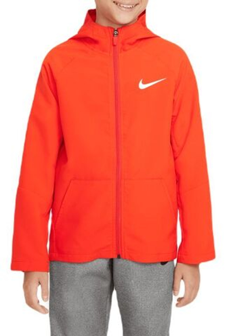 Детская теннисная толстовка Nike Boys Dri-Fit Woven Training Jacket - picante red/picante red/white