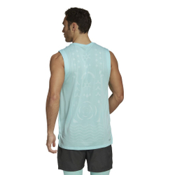 Мужская теннисная футболка Adidas Paris Sleevelss - aqua