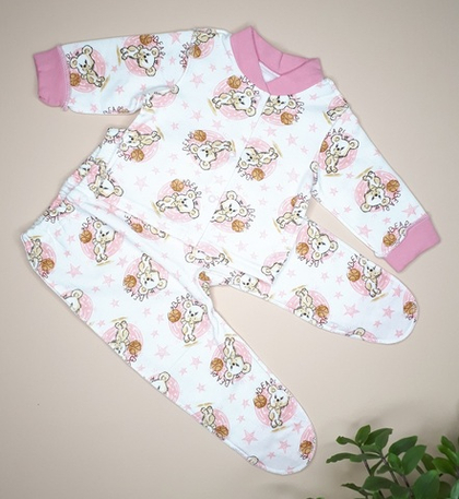 Комплект Мишка с мячиком (розовый)