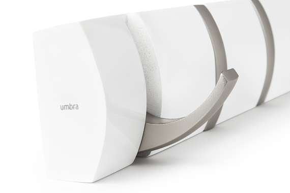 Вешалка настенная flip, 84,5 см, белая, 8 крючков