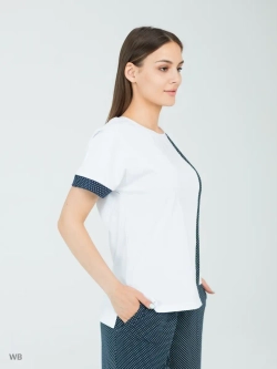 Костюм трикотажный оверсайз с широкими брюками