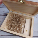 Музыкальная шкатулка с ЛЮБОЙ ВАШЕЙ МЕЛОДИЕЙ, именем и гравировкой / печатью под заказ, размер 15х9х7 см