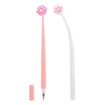 Ручка шариковая, Basir, синие чернила, серия "Лапки", гибкий корпус с фигуркой, 48 шт