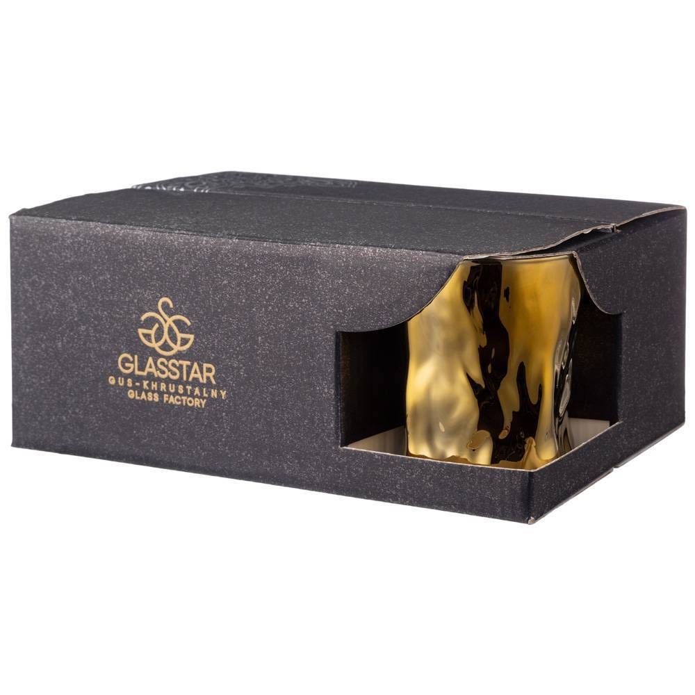 НАБОР СТАКАНОВ ИЗ 6 ШТ "ЧЕРНОЕ ЗОЛОТО" 300 МЛ