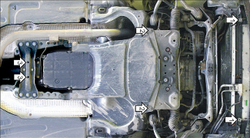 Защита картера Двигателя, КПП. 2 мм, Сталь. для Mercedes C-class 2000-2007 MOTODOR.01219