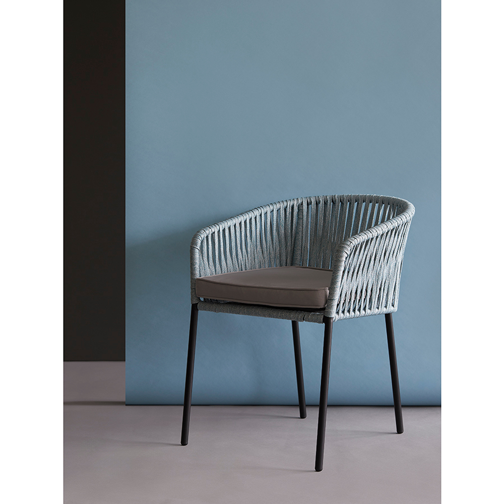 Стул Bergenson Bjorn Reed, черный/серо-голубой