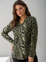 Блузка БЛ-22/зеленый-леопард