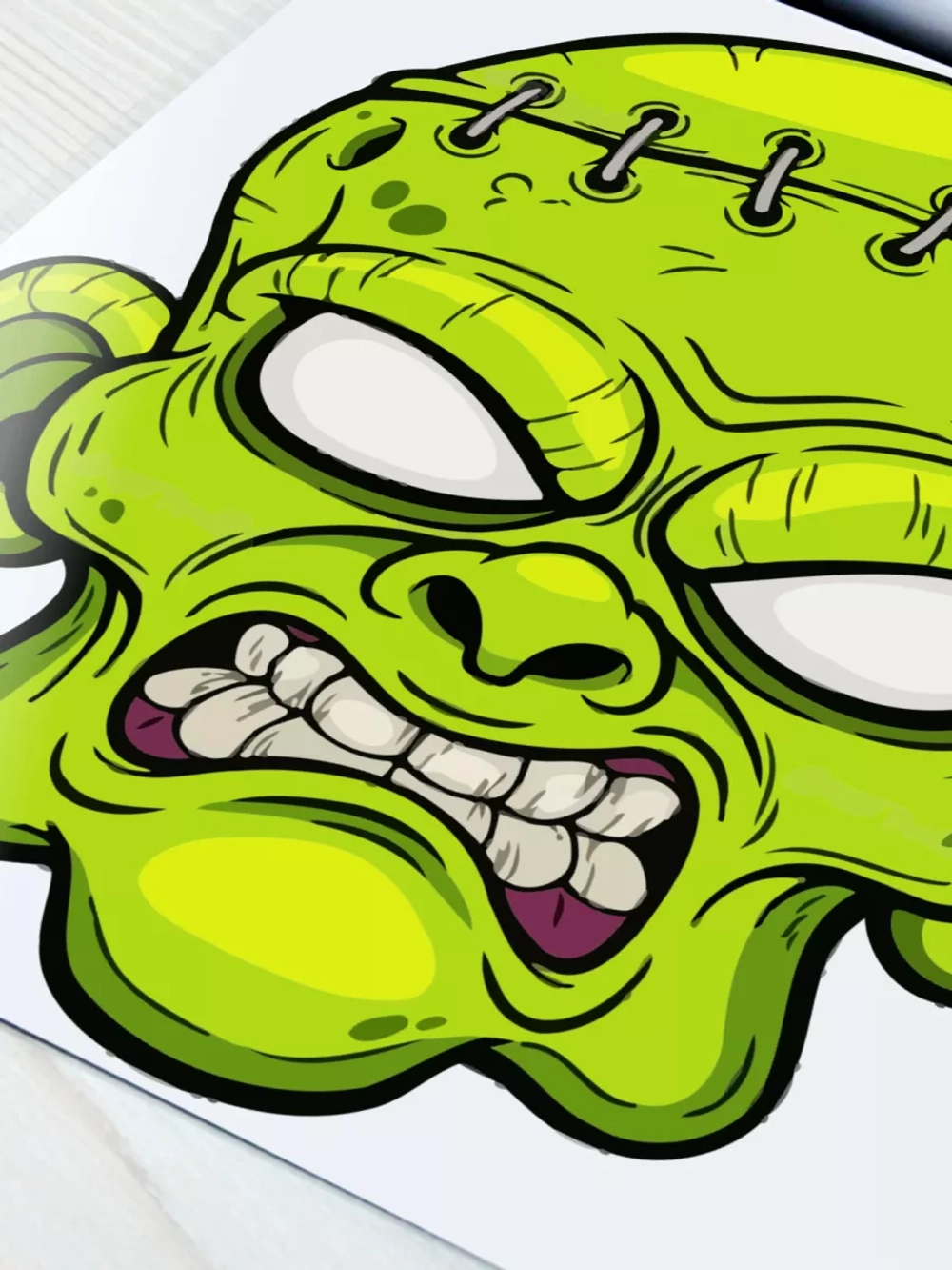 Наклейка - Злой зомби