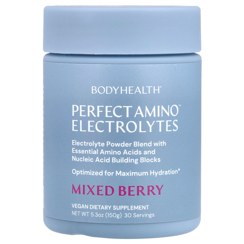 BodyHealth, Perfect Amino ™, электролиты, ягодная смесь, 150 г (5,3 унции)