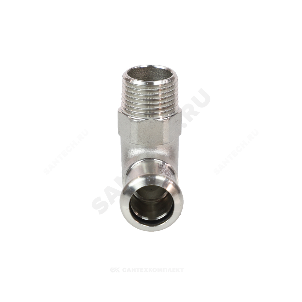 Угольник сталь нерж AISI 316L 90гр Дн 22х1/2" Ру16 пресс/НР Inoxpres RM 197102022