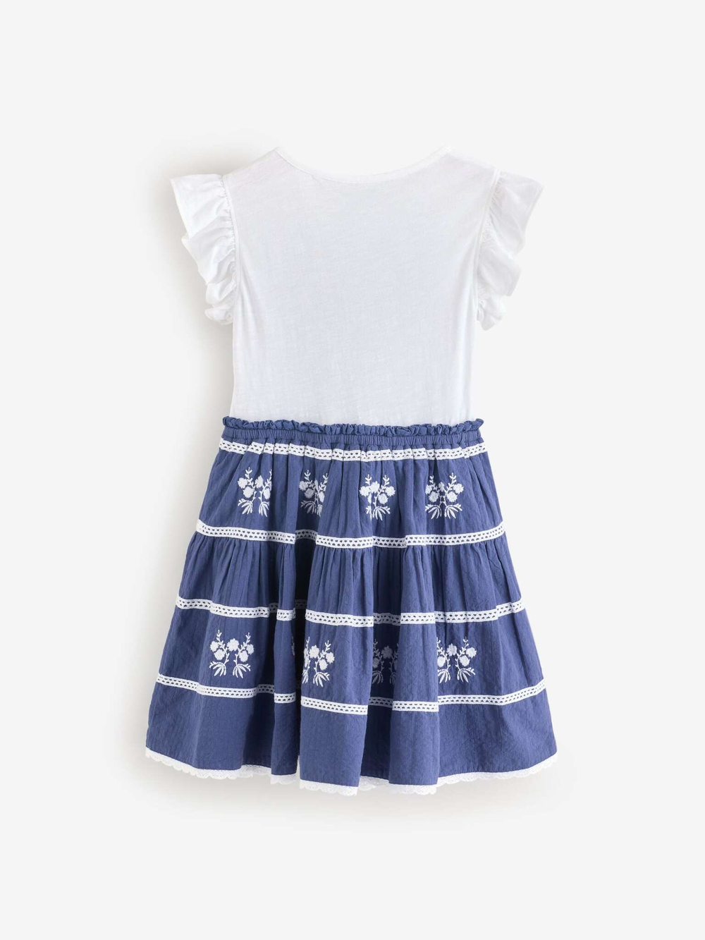 Платье для девочки Next E45-373, Белый, Синий