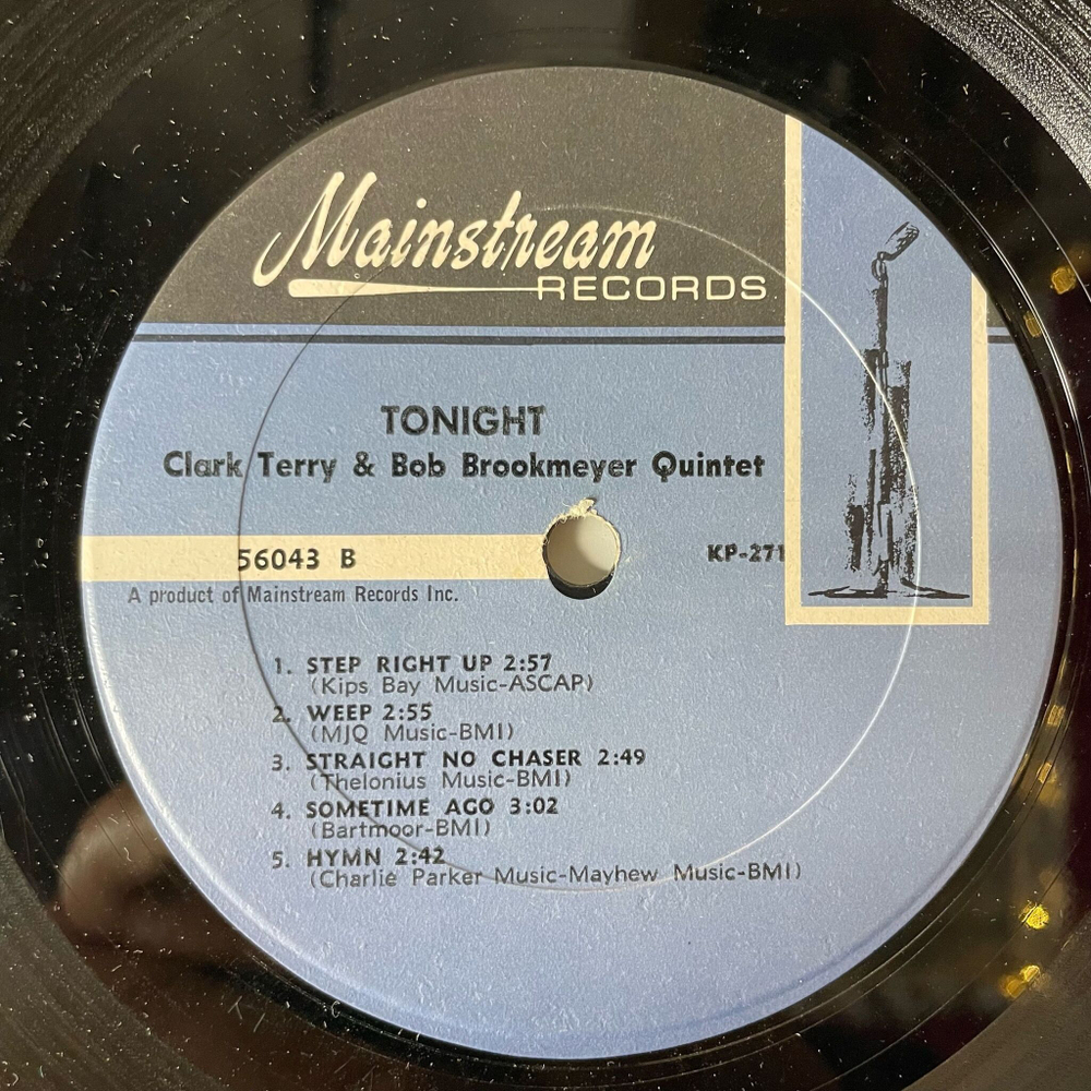 Винтажная виниловая пластинка LP Clark Terry, Bob Brookmeyer Quintet, Tonight (USA 1965)