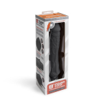 Черный вибратор-реалистик 8" Girthy Realistic Vibrator - 24,5 см.