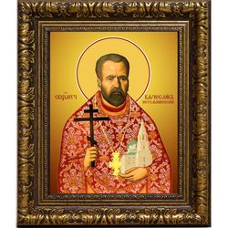 Вячеслав (Занков) Котельниковский священномученик, пресвитер. Икона на холсте.