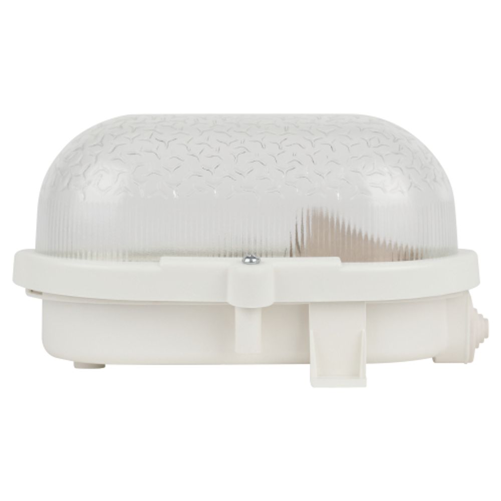 Светильник ЭРА НБП 01-60-012 с ободком Евро пластик / стекло IP53 E27 max 60Вт 185х120х110 овал белый