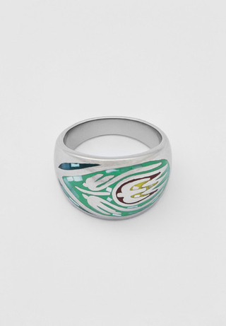 Кольцо Qarlygash & Qyzgaldaq GREEN STEEL