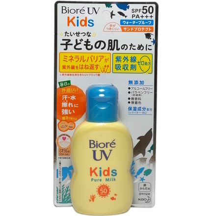 Детское водостойкое молочко Biore UV Kids Pure Milk SPF+ 50PA+++