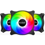 Вентилятор для корпуса PCCooler FX 120 ARGB BK 3 IN 1 3x(120x120x25mm) 1000-2000RPM 52,79CFM Black