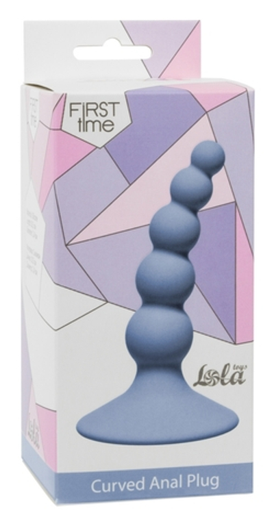 Анальная пробка Ribbed Plug Blue 4108-02Lola