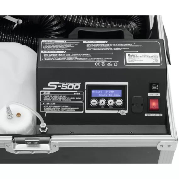 Antari S-500 профессиональный генератор снега в кейсе, бак 20л, DMX, 400мл/мин.