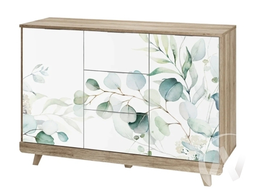 Комод Мегаполис КМ-15 (дуб каньон/фотопечать Эвкалипт)