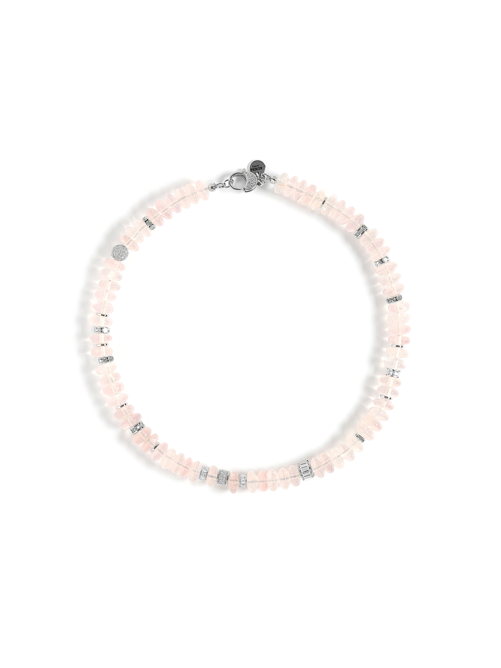 Чокер "Plane charm" с розовым кварцем