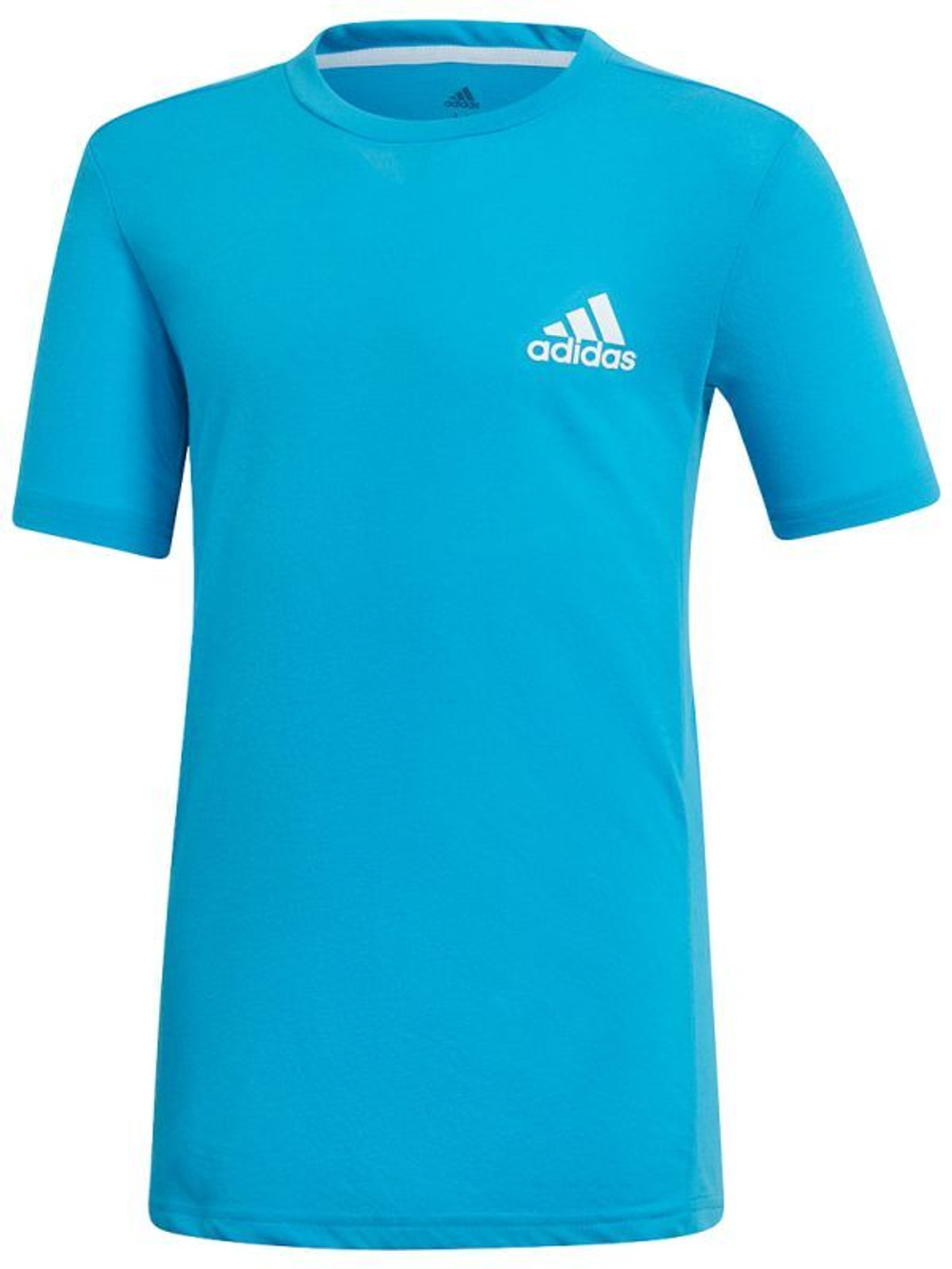 Футболка для мальчика теннисная Adidas B Escouade Tee - shock cyan/white