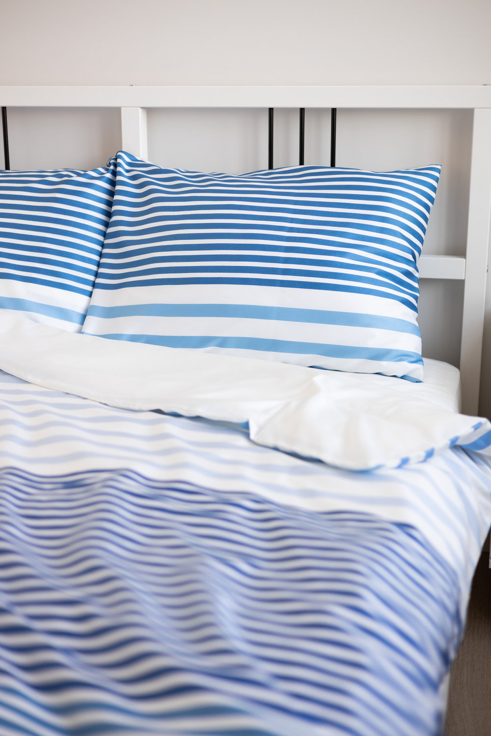 METAPHOR Комплект постельного белья, сатин бело-синий