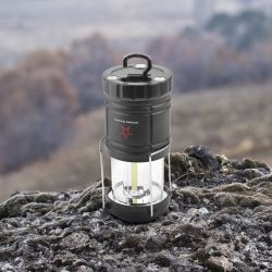 Фонарь кемпинговый светодиодный АРМИЯ РОССИИ KB-502 на батарейках складной мощный светильник с магнитом и крючком черный | Кемпинговые фонари