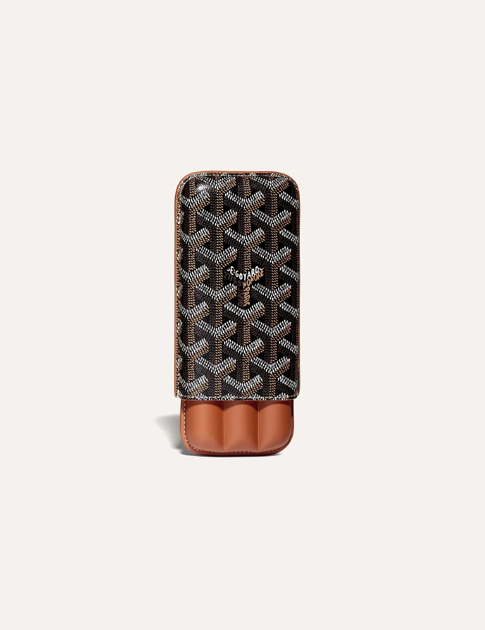 Футляр для сигар Goyard Churchill 3 "Black & Tan"