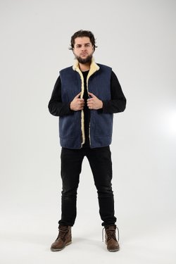 Жилет мужской из согревающей овчины