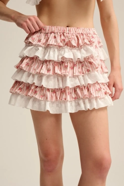Ярусная юбка-мини