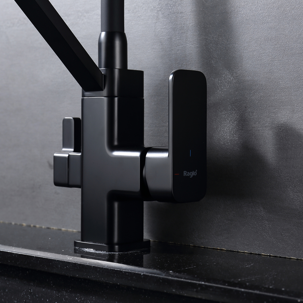 Смеситель для кухни с подключением фильтра Raglo R85.62.06, черный