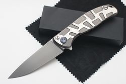 Нож Широгоров Flipper 95 S30V Т узор сатинирование подшипникифотография - 1