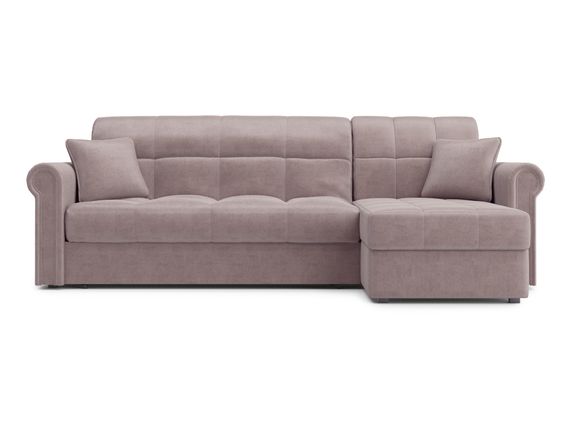 Диван угловой с оттоманкой Палермо 1,2 - Velutto 22 коричневый/кант Velutto 22 коричневый