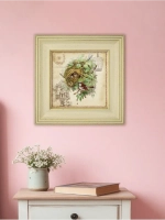 Картина интерьерная на холсте в раме "Птички" 30*30 см