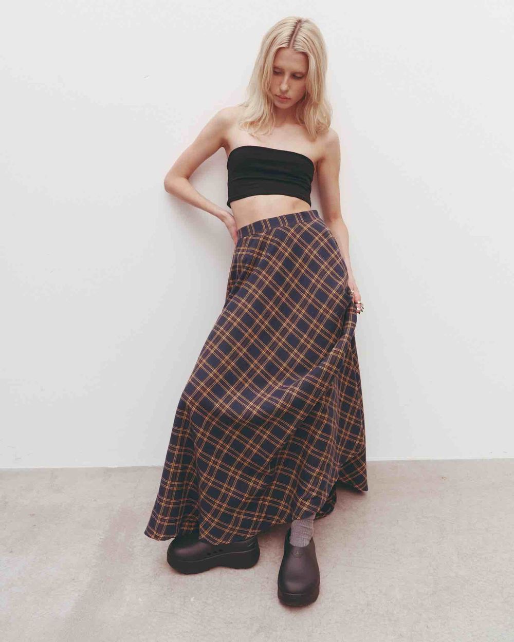 Юбка One Two A-line Dark-Blue