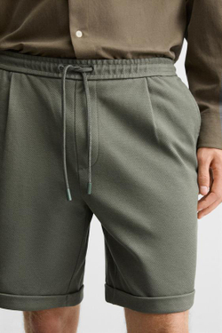 ZARA КОМФОРТНЫЕ ШОРТЫ-БЕРМУДЫ, ЗЕЛЕНЫЙ
