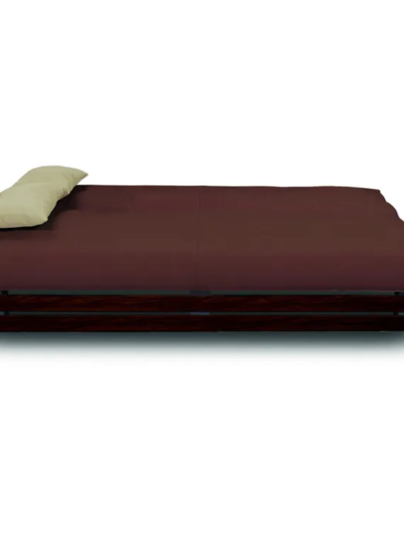 Диван «Манго 1», обивка «нео шоколад», подушки «нео латтэ», панель орех