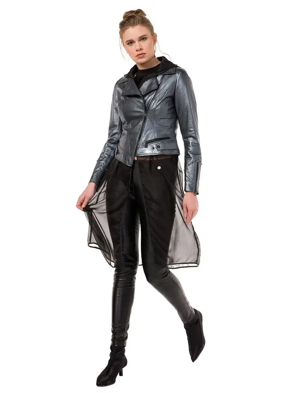 Косуха кожаная куртка женская Турция