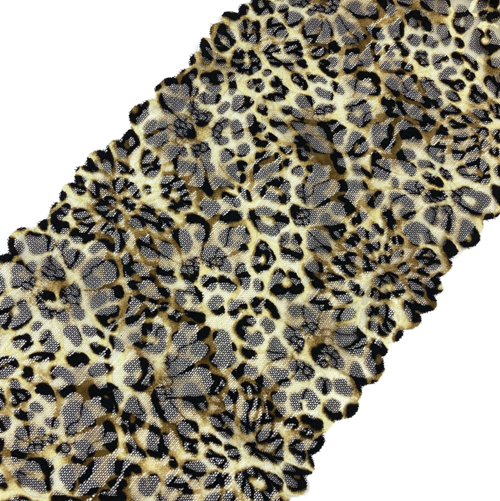 Кружево эластичное леопард 22 см