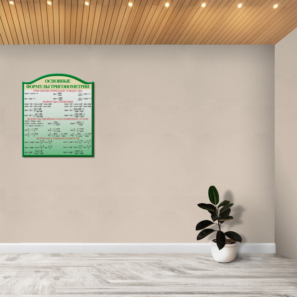 Стенд фигурный Основные формулы тригонометрии 150000567
