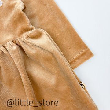 Платье велюровое "Пушок" Карамель